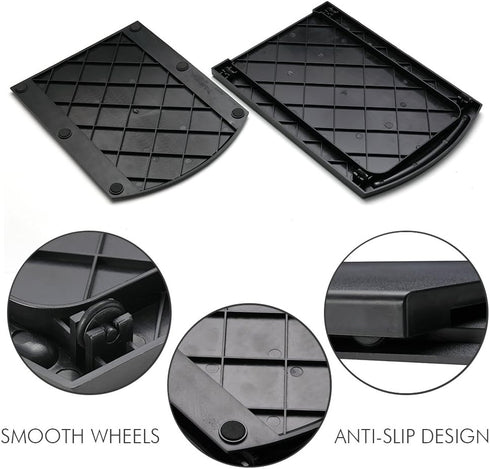Kitchen Caddy Sliding Coffee Tray Mat, Under Cabinet Appliance Slider for Coffee Maker, Toaster - 2 Pack with Smooth