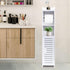 ShellKingdom Toilet Paper Holder Stand with Rods, Small Bathroom Storage Cabinet with Doors and Shelves, Slim Storage