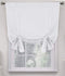 Tiny Break 100% Cotton Tie Up Shade - Moderate Room Darkening Rod Pocket Window Drapes, 42" Wide by 63" Long, White