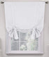 Tiny Break 100% Cotton Tie Up Shade - Moderate Room Darkening Rod Pocket Window Drapes, 42" Wide by 63" Long, White