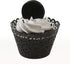 KPOSIYA 120 Pack Artistic Cupcake Wrappers, Black Laser Cut Cake Paper Cups for Wedding Baby Shower Birthday Decoration