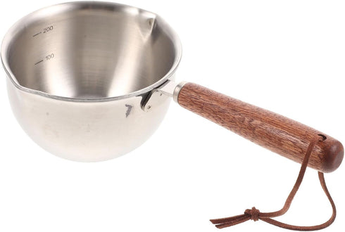 Small Stainless Steel Sauce Pot - Mini Camping Saucepan for Grill Basting, Milk, and Induction Cooking