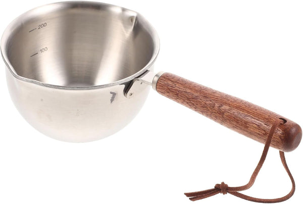 Small Stainless Steel Sauce Pot - Mini Camping Saucepan for Grill Basting, Milk, and Induction Cooking