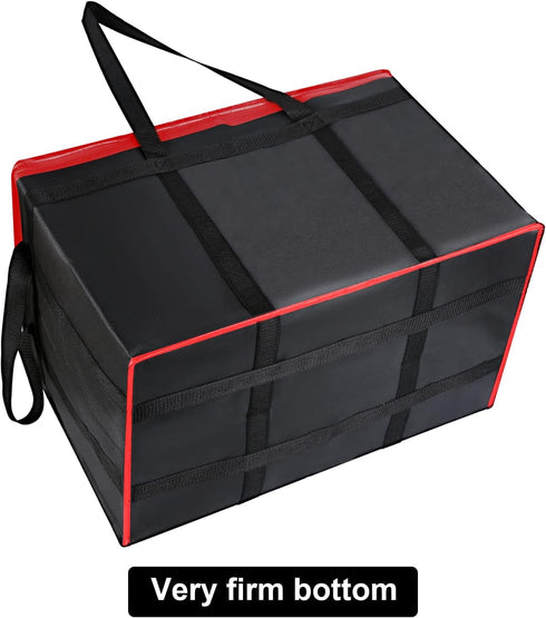 2 Pack XXXL Insulated Food Delivery Bag Black Red Cooler Bags Keep Food Warm Catering Therma for doordash Catering