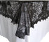 Halloween Tablecloth - Gothic Black Lace Spider Web Table Cover for Masquerade, Dinner Party, 53x68 Inches