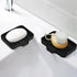 HFengQ 2 Pack Silicone Soap Dish with Drain, Bar Soap Holder for Shower,Bathroom and Kitchen Sink Organizer,Self