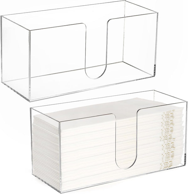 ZAVOOS 2 Pack Acrylic Paper Towel Holder, Folded Countertop Z-fold C-fold Trifold