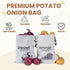 Reusable Potato Onion Storage Bag, 2 Packs with Drawstring Closure for Pantry Vegetable Storage