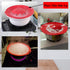 Silicone Boil Over Spill Stopper Lid - FDA Food Grade, BPA-free Instant Pot Cover Fits Openings 6" to 10" (Red)