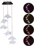 IP44 Wind Chimes Chandelier, Solar Turtles Hanging Lamp ,Wind Chime Pendant Light Waterproof Mixcolor Slow Flashing