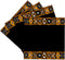 3dRose Set of 4 Ceramic Tile Coasters, Brown and Black African Pattern Inspired by Zulu Beadwork