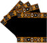 3dRose Set of 4 Ceramic Tile Coasters, Brown and Black African Pattern Inspired by Zulu Beadwork