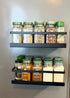 TIYOORTA Black,1PC Fridge Spice Rack Organizer Single Tier Magnetic Refrigerator Spice Storage Magnet Shelf