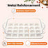 Muffin Pans with Metal Reinforced Frame - 24-Cups Durable Silicone Baking Pan for Muffins, Cupcakes, Set of 2