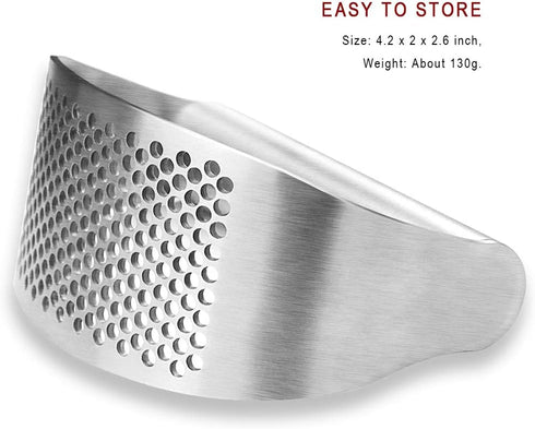 Garlic Press Rocker - Stainless Steel Garlic Crusher, Bottle Opener, Chopper, Squeezer, Slicer