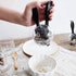 Manual Salt and Pepper Mill Set, Mini Manual Black Pepper Grinder, Multifunction Cruet Spice Grinder Ball Shape Black