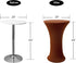 Viiamacki 24x43 Inch Round Spandex Cocktail Tablecloth, Coffee Elastic Fitted Highboy Bar Table Cloth, High Top