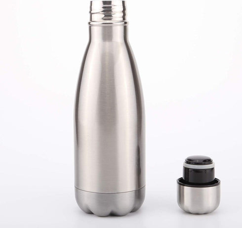 18/8 350ml 500ml 750ml 1000ml (350ml) Double Wall Stainless Steel Vacuum Cola Shape Bottle, Narrow Mouth Thermo Flask