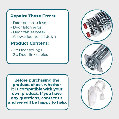 00754866 Dishwasher Door Spring Kit for Bosch/Thermador/Gaggenau Compatible with Various Models