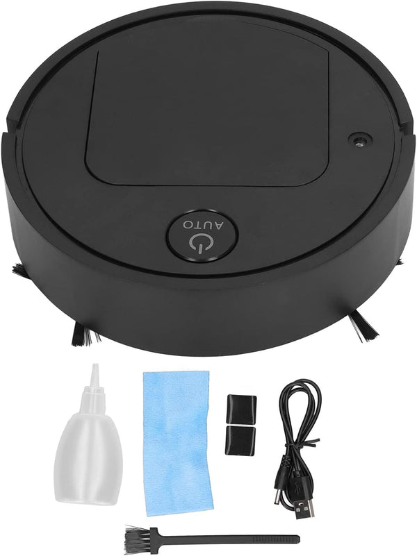 Robot Vacuum Cleaner, 4 in 1 Portable USB Rechargeable Mini Smart Sweeper with 450ml Large Capacity Dust Box