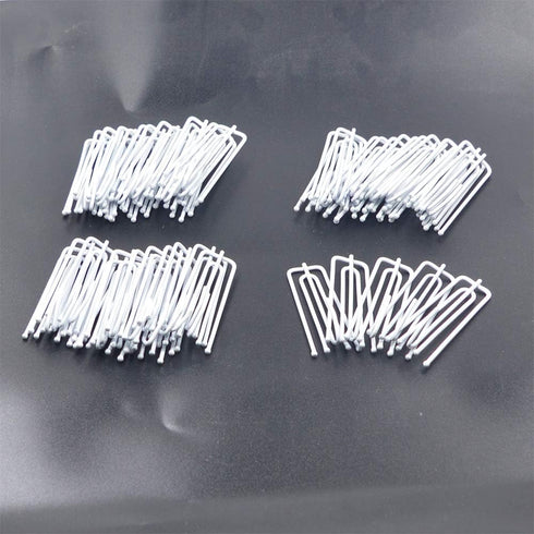Ailejia White Curtain Drapery Pleat Hooks - 4 Prongs, 50pcs Traverse Pleater Pinch Pleat Clips for Drapery