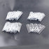 Ailejia White Curtain Drapery Pleat Hooks - 4 Prongs, 50pcs Traverse Pleater Pinch Pleat Clips for Drapery