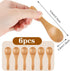 6 Pcs Small Wooden Spoons, 3.7 Inch Tiny Spoons for Spices Jars Mini Wooden Condiment Spoons Wood Teaspoon for Sauces, Salt, Sugar, Honey, Pepper, Tea, Coffee, Ice Cream