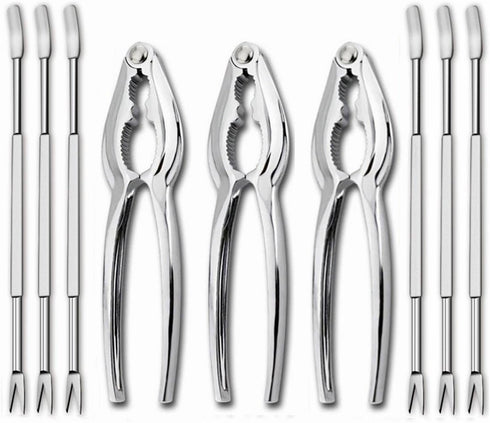 Seafood Crackers Tools, Crab Nut Lobster Crackers Opener, Kitchen Kits Pack of 9