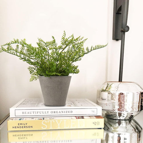 Briful 2PCS Faux Fern Eucalyptus Potted Plants, Artificial Greenery Décor for Indoor Home Office Bathroom