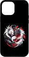 iPhone 15 Plus Case with Two Dragons Facing Off, Dragon Yingyang, Chinese Dragons Design
