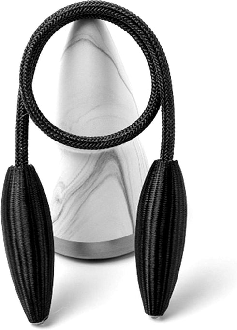 2-Pack Curtain Holdbacks, Decorative Twist Tiebacks for Home Window Drapes (Black)