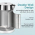 Portable Small Electric Kettle, 0.8L Stainless Steel Travel Hot Water Boiler, 4 Cups for Tea and Coffee, White