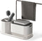 Kitchen Soap Dispenser Set with Tray and Sponge Holder, 3-in-1 Countertop Storage Organizer, Includes Dish Towel