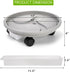 3 Pack 12 Inch Plant Caddy with Wheels, Heavy Duty Planter Pallet with Drainage Tray, Round Planter Pot Stand Dolly