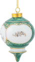CBE Victorian 4.5 Inch Porcelain Hanging Ornament for Happy 25th Wedding Anniversary