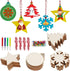 OurWarm 40PCS Wooden Christmas Ornaments - Unfinished Wood Slices for DIY Crafts and Hanging Decorations