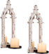 Farmhouse Mirror Wall Candle Sconces Set of 2 - Shabby Chic Decor
