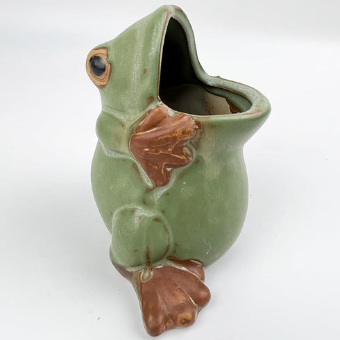 FlidRunest Kids Frogs Toothbrush Holder for Bathroom - Ceramic Animal Tooth Brush Holder Cup - Easy to Clean Toothbrush