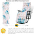 Shapeazy 67 Inch 3) Patio Lounge Chair Cushion,Rocking Chair Sofa Cushion, Indoor/Outdoor Floral Printed Lounger