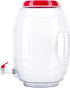 CHAMPS 5 Gallon Vitrolero Water Dispenser, BPA-Free Plastic Beverage Dispenser for Juice, Iced Teas, Red Spout