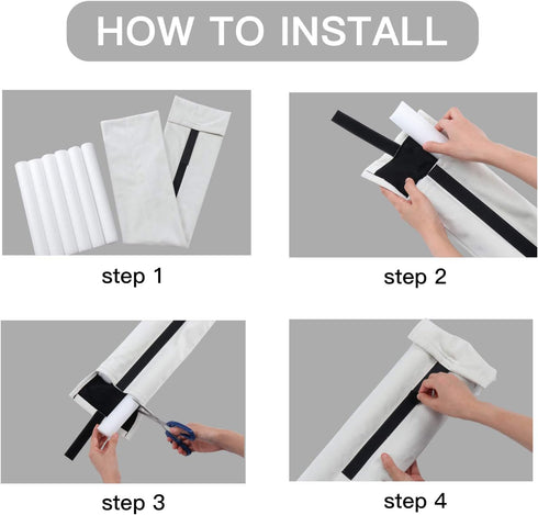 GDHOMM 30"-36" Door Draft Stopper, Weather Stripping Door Seal Adjustable Bottom Gap Filler, Blocks Noise, Cold Air