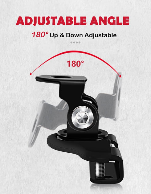 Led Hood Light Mounts - Universal Light Bar Mounting Brackets, Black Stainless Steel Clamp