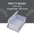 Soul & Lane Decorative Cardboard Storage Boxes, Modern Meadow Set of 3 Floral Nesting Boxes with Lids for Keepsakes