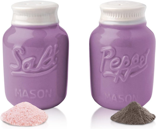 Comfify Vintage Mason Jar Salt & Pepper Shakers - Adorable Decorative Mason Jar Decor for Vintage, Rustic, Shabby Chic