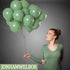 Jonhamwelbor Sage Green Balloons, Olive Green Eucalyptus Green, 100 Pack 12 Inch Matte Latex Balloons