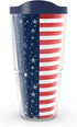 Tervis Americana Stars Stripes Double Walled Insulated Tumbler Travel Cup, Keeps Drinks Cold & Hot, 24oz, Classic Made