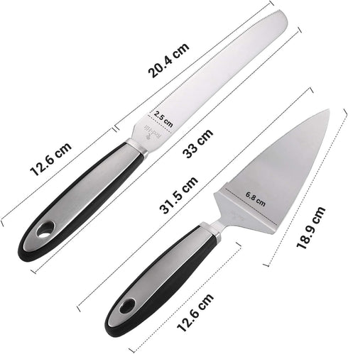 Cake Cutting Set for Wedding - Knife and Server Set, Stainless Steel Cake Cutter and Pie Spatula