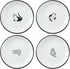 Cute Cartoon Gentleman and Dot Cat Ceramic Seasoning Dishes, Set of 4 Sauce Dish for Kitchen (5 Inch)