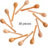 30 5.12'' Boao Pieces Small Wooden Spoons, L Mini Wood Spoons for Soup, Little Tiny Honey Teaspoons Bulk for Stirring