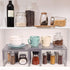 NEX Kitchen Shelf Organizer - Set of 2 Cabinet Shelf Organizer Spice Rack, Stackable Metal, Silver
